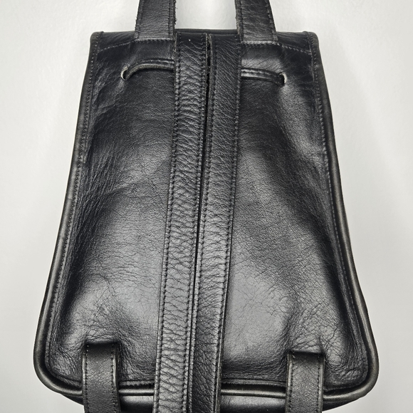 Coach Vintage Mini Backpack Black Leather DayPack 9960 90s brass hardware - Picture 11 of 16